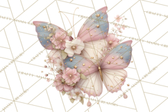 Celestial Spring PNG, Stars Florals Clipart, Dreamy Gradient Product Image 2