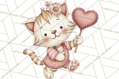 Valentine Animals Clipart PNG, Cute Animal Valentine Product Image 2