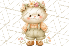 Spring Pets Clipart PNG, Cute Baby Animals Watercolor Product Image 2