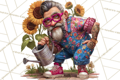 Funky Grandpa Clipart PNG Quirky Senior Cartoon Characters Product Image 3