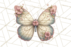 Celestial Spring PNG, Stars Florals Clipart, Dreamy Gradient Product Image 4