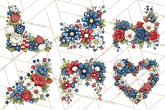Patriotic Floral Wreaths, Stars &amp; Rustic Mason Jar Frames Product Image 3