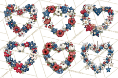 Patriotic Floral Wreaths, Stars &amp; Rustic Mason Jar Frames Product Image 5
