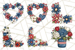 Patriotic Floral Wreaths, Stars &amp; Rustic Mason Jar Frames Product Image 6