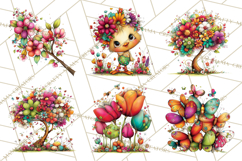 Spring Clipart PNG, Bright Spring Flowers, Kids and Cottage Product Image 2