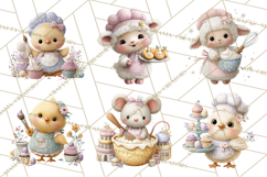 Easter Bakery Critters, Cute Mini World Animals, Pastel Png Product Image 5