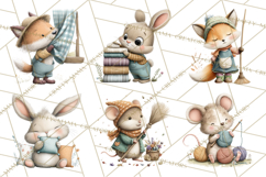 Cottagecore Animals PNG, Woodland Critters Clipart Product Image 5