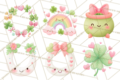St. Patrick’s Day Clipart, Girly Lucky Shamrock Clip Art PNG Product Image 5