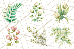 Spring Flower Clipart, Floral Clip Art PNG, Watercolor Product Image 4