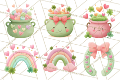 St. Patrick’s Day Clipart, Girly Lucky Shamrock Clip Art PNG Product Image 7