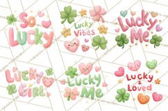 St. Patrick’s Day Clipart, Girly Lucky Shamrock Clip Art PNG Product Image 3