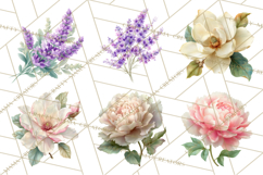 Spring Flower Clipart, Floral Clip Art PNG, Watercolor Product Image 7