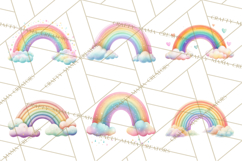 Rainbow Clipart, Pastel Rainbow Clip Art PNG, Spring Color Product Image 2
