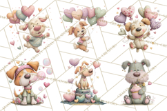 Valentine Dog Clipart PNG, Cute Valentine Dogs, Kids Product Image 7