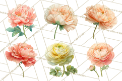 Spring Flower Clipart, Floral Clip Art PNG, Watercolor Product Image 6