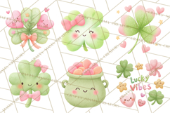 St. Patrick’s Day Clipart, Girly Lucky Shamrock Clip Art PNG Product Image 9