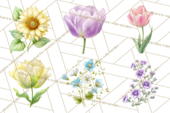 Spring Flower Clipart, Floral Clip Art PNG, Watercolor Product Image 2