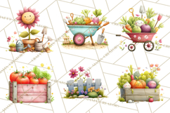 Farm Animals Gardening Clipart PNG, Garden Farm Animals Product Image 3