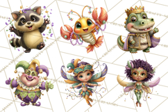 Cute Mardi Gras Characters PNG Kids Animals Carnival Clipart Product Image 8