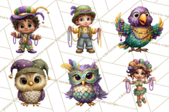 Cute Mardi Gras Characters PNG Kids Animals Carnival Clipart Product Image 4