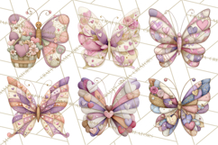 Valentine Butterfly Clipart, Heart Wing PNG Graphics Product Image 9