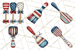 Patriotic Baking Tools Clipart PNG, 4th of July Kitchen Product Image 2