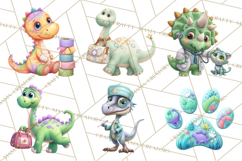 Dinosaur Veterinarian Clipart Cute Pet Care PNG Product Image 4