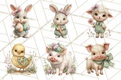 Spring Baby Animals Clipart PNG, Cute Easter and Spring Png Product Image 3