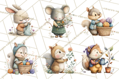 Cottagecore Animals PNG, Woodland Critters Clipart Product Image 6