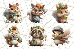 Lucky Animals Clipart, St. Patrick’s Day PNG, Cute Shamrock Product Image 2