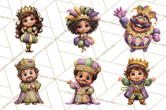 Cute Mardi Gras Characters PNG Kids Animals Carnival Clipart Product Image 2