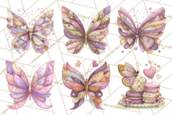 Valentine Butterfly Clipart, Heart Wing PNG Graphics Product Image 7