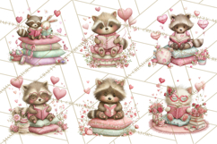 Valentine Reading Animals Clipart for Classroom Crafts Product Image 7