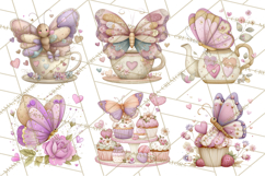 Valentine Butterfly Clipart, Heart Wing PNG Graphics Product Image 6