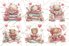 Valentine Reading Animals Clipart for Classroom Crafts Product Image 2