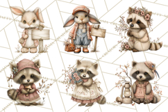 Spring Woodland Animal Clipart, Forest Animals PNG Product Image 6