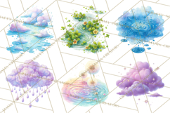 Rainy Day Clipart, Spring Weather Clip Art PNG, Umbrella Product Image 7