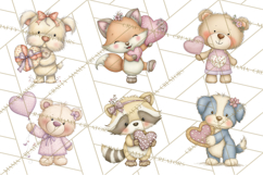 Valentine Animals Clipart PNG, Cute Animal Valentine Product Image 4