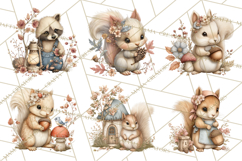 Spring Woodland Animal Clipart, Forest Animals PNG Product Image 7