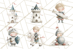 Baby Dragon Clipart, Princess Clipart, Knight Clipart Product Image 9