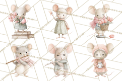 Adorable Tiny Mouse Clipart, Watercolor Mice PNG Product Image 4