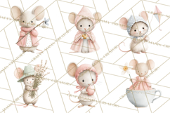 Adorable Tiny Mouse Clipart, Watercolor Mice PNG Product Image 7
