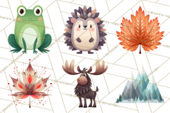 Scandi Forest Flora Clipart, Nordic Folk Art Clip Art Png Product Image 9