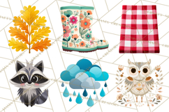 Scandi Forest Flora Clipart, Nordic Folk Art Clip Art Png Product Image 6