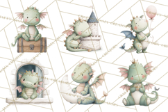 Baby Dragon Clipart, Princess Clipart, Knight Clipart Product Image 8