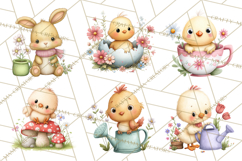 Spring Baby Animal Clipart, Baby Animals PNG, Pastel Nursery Product Image 4