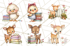 Spring Baby Animal Clipart, Baby Animals PNG, Pastel Nursery Product Image 3