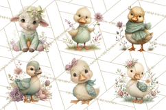 Spring Baby Animals Clipart PNG, Cute Easter and Spring Png Product Image 5