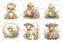 Spring Baby Animals Clipart PNG, Cute Easter and Spring Png Product Image 9