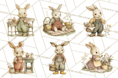 Vintage Spring Animals Clipart, Tea Party Picnic Png Product Image 4